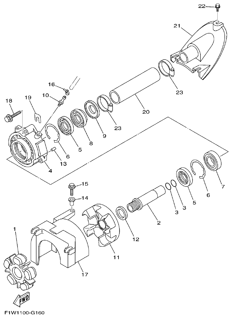 Yamaha FY1800-1HF2H300EA(1)_DE JET UNIT 2 parts diagram
